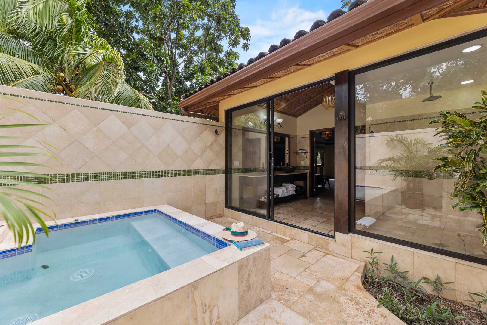 The plunge pool outside of the Jungle Cottage with Plunge Pool at The Rainforest Lodge at Sleeping Giant Resort