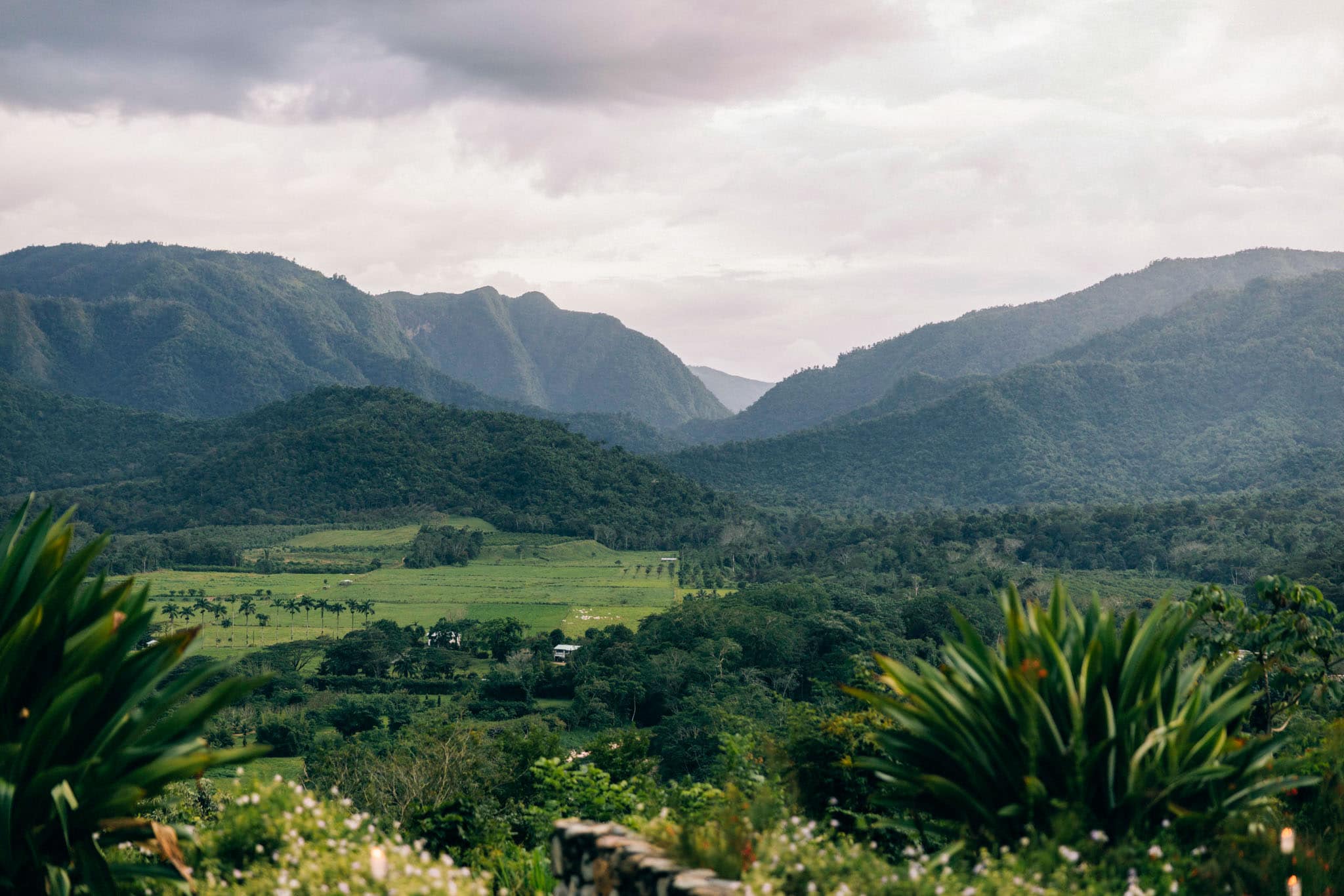 View from The Cliff at The Rainforest Lodge at Sleeping Giant overlooking the Sibun River Valley and lush jungle