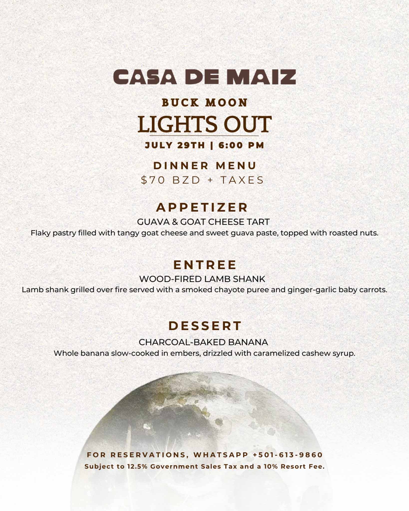 July 29, 2029 at lights outs menu at Casa de mazi at umaya